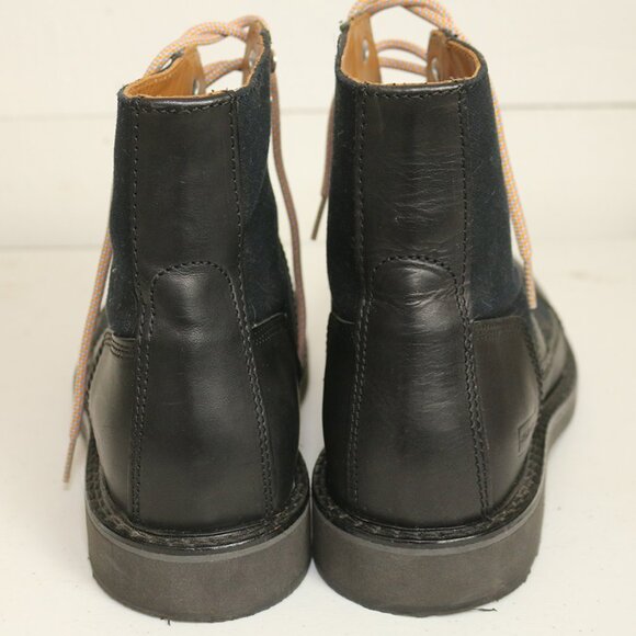 Hunter Men Black Commando Classic Lace Up Leather Boots Size 10 Made In Italy main image 9